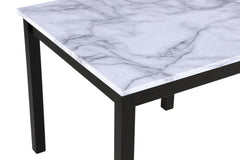 Lennon Black/White 5-Piece Counter Height Set - Ornate Home