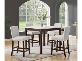 Lennon Brown/Gray 5-Piece Counter Height Dining Set - Ornate Home