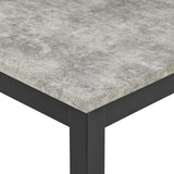 Lennon Ebony/Black Faux Concrete 5-Piece Counter Height Dining Set - Ornate Home