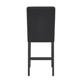 Lennon Ebony/Black Faux Concrete 5-Piece Counter Height Dining Set - Ornate Home