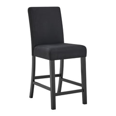 Lennon Ebony/Black Faux Concrete 5-Piece Counter Height Dining Set - Ornate Home