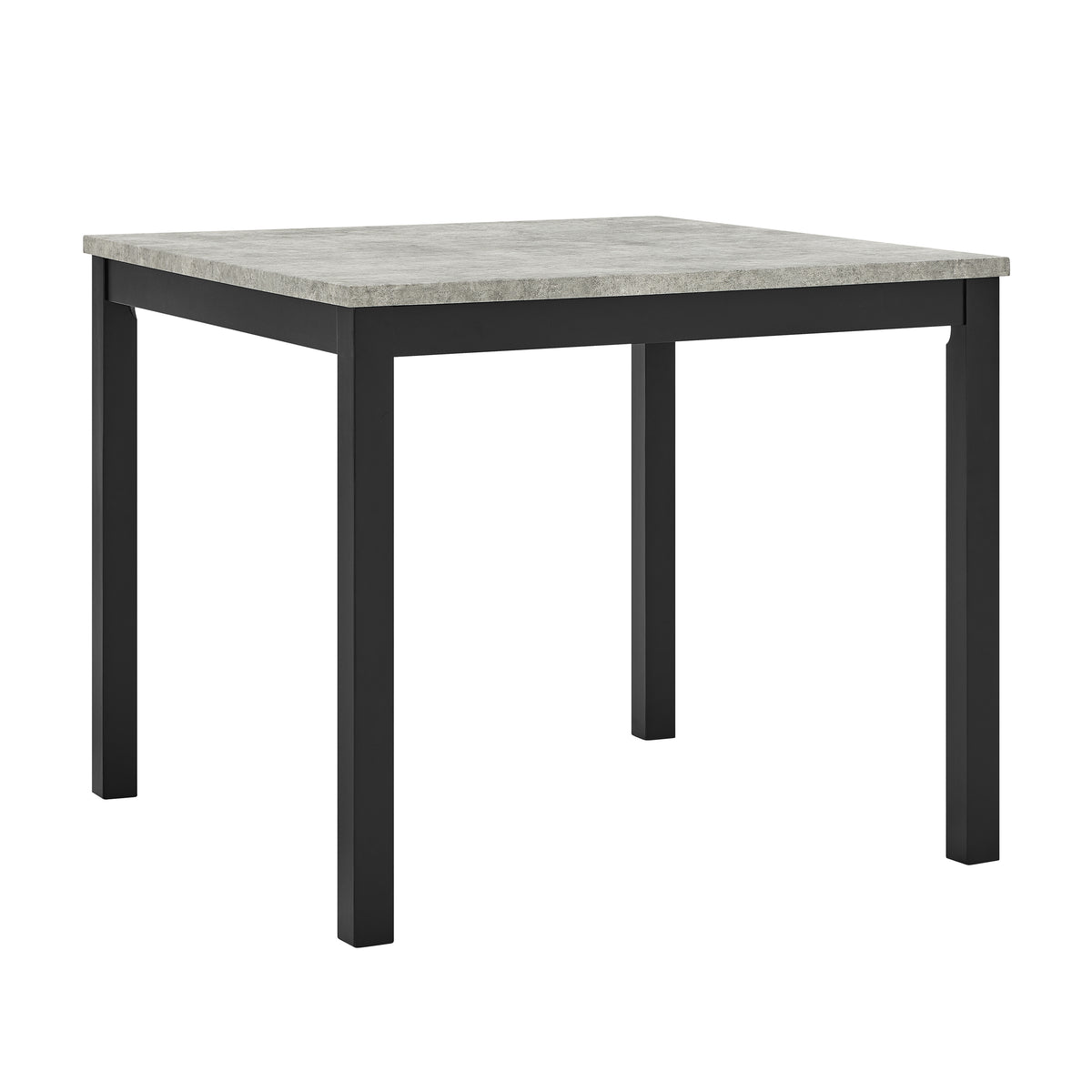 Lennon Ebony/Black Faux Concrete 5-Piece Counter Height Dining Set - Ornate Home