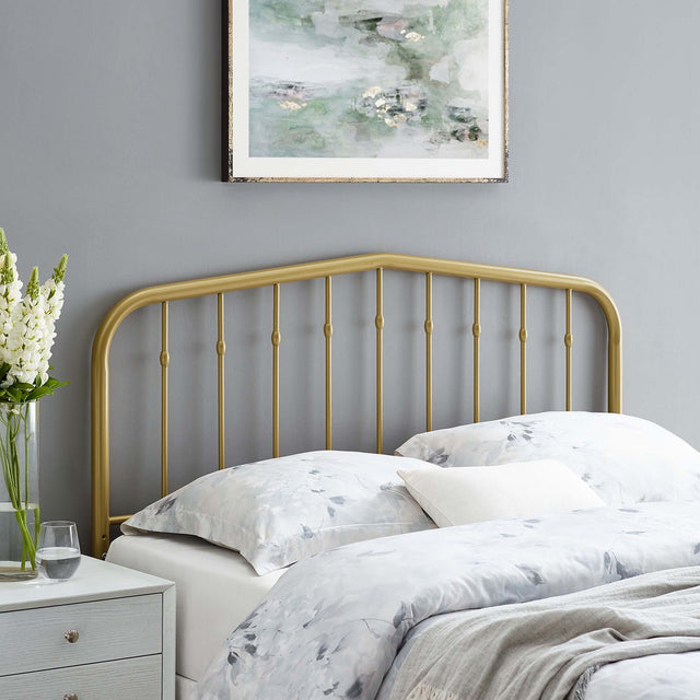 Lennon Gold Metal Queen Headboard - Ornate Home