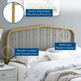Lennon Gold Metal Queen Headboard - Ornate Home