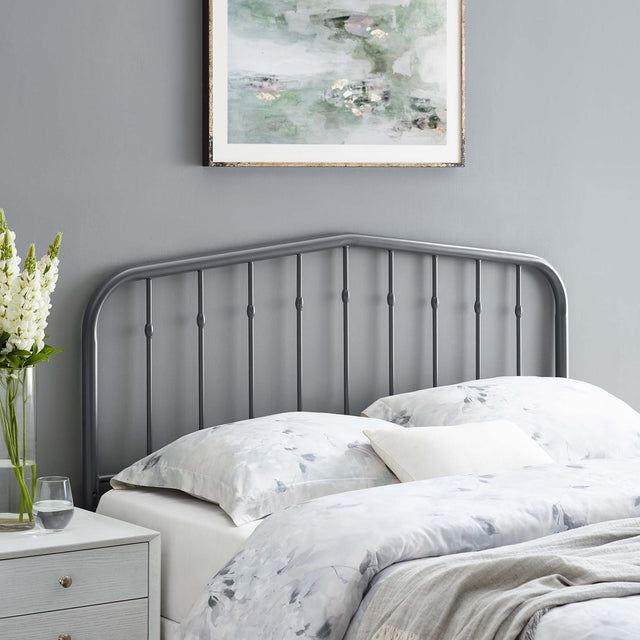 Lennon Gray Metal Full Headboard - Ornate Home