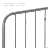 Lennon Gray Metal Full Headboard - Ornate Home