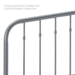 Lennon Gray Metal Full Headboard - Ornate Home