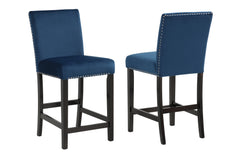 Lennon Royal Blue Counter Height Dining Room Set / 5pc - Ornate Home