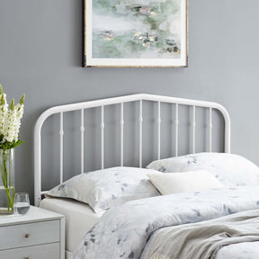 Lennon White Metal Full Headboard - Ornate Home