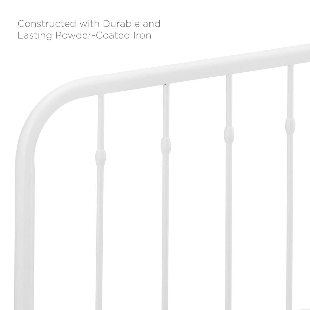 Lennon White Metal Full Headboard - Ornate Home