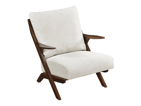 Lennox Beige Pascal Brown Accent Chair - Ornate Home