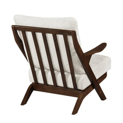 Lennox Beige Pascal Brown Accent Chair - Ornate Home
