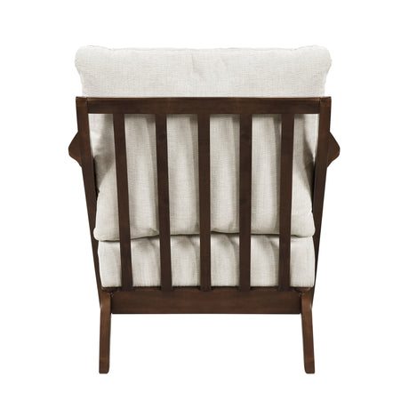 Lennox Beige Pascal Brown Accent Chair - Ornate Home