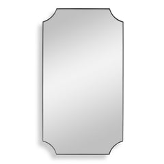 Lennox Black Scalloped Corner Mirror - Ornate Home