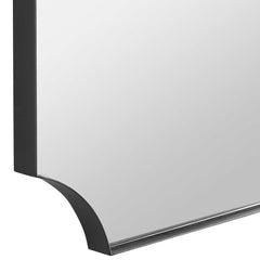 Lennox Black Scalloped Corner Mirror - Ornate Home