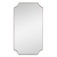 Lennox Brass Scalloped Corner Mirror - Ornate Home