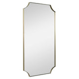 Lennox Brass Scalloped Corner Mirror - Ornate Home