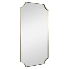 Lennox Brass Scalloped Corner Mirror - Ornate Home