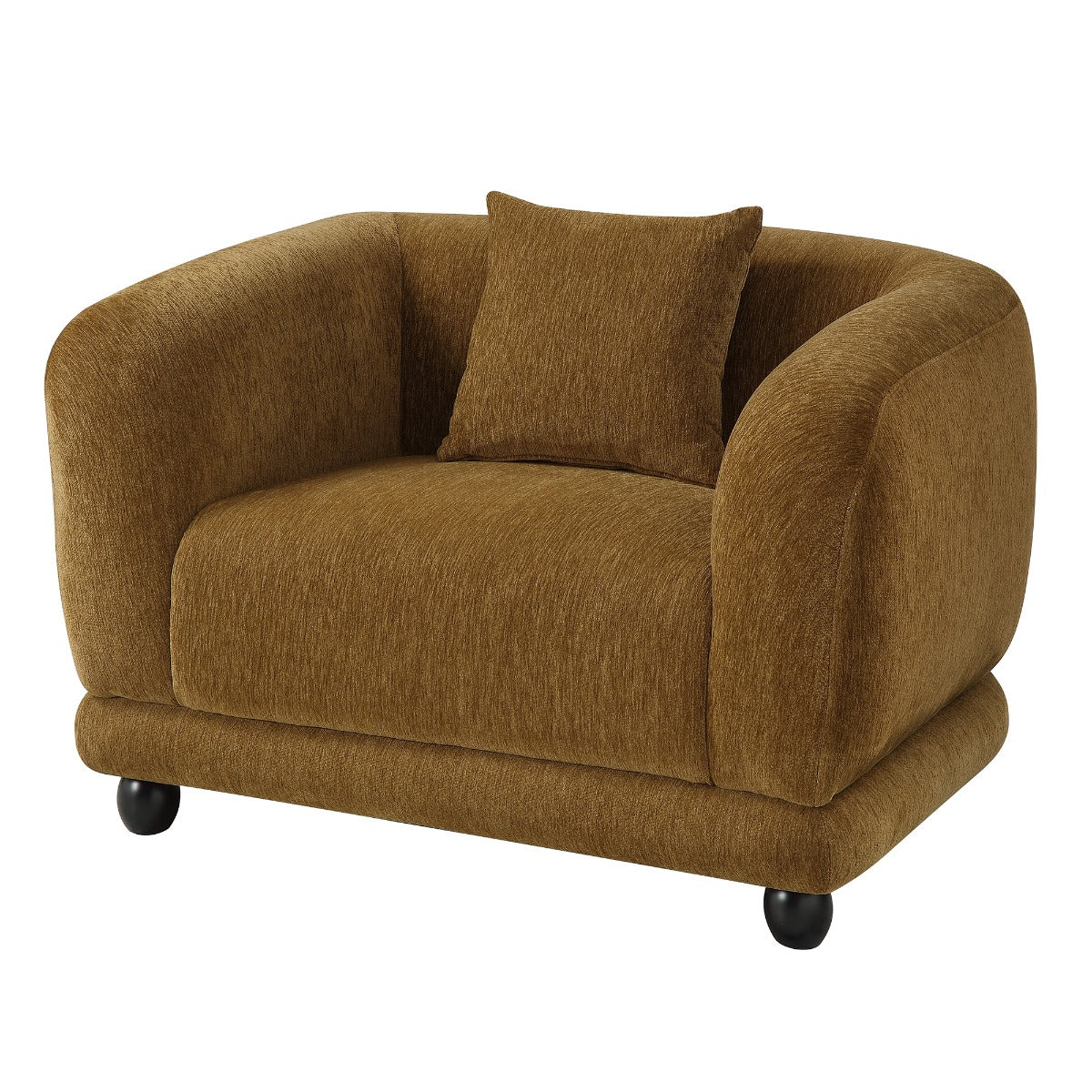 Lennox Brown Chair W/Pillow - Ornate Home