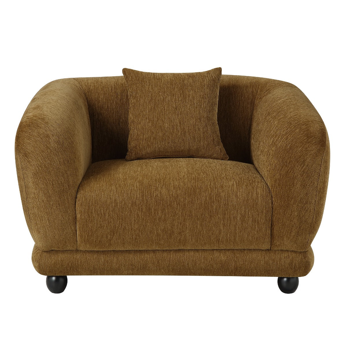 Lennox Brown Chair W/Pillow - Ornate Home