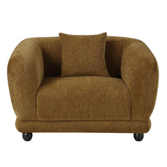 Lennox Brown Chair W/Pillow - Ornate Home