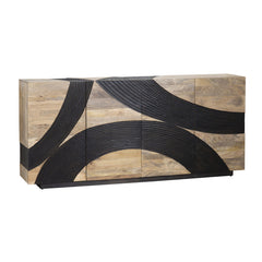 Lennox Brown Four-Door Sideboard - Ornate Home