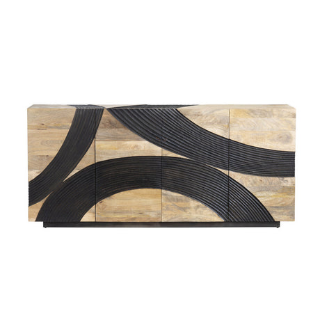 Lennox Brown Four-Door Sideboard - Ornate Home