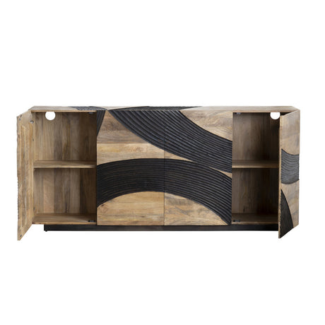 Lennox Brown Four-Door Sideboard - Ornate Home