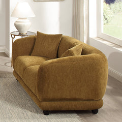 Lennox Brown Loveseat W/2 Pillows - Ornate Home