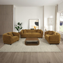 Lennox Brown Loveseat W/2 Pillows - Ornate Home