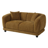 Lennox Brown Loveseat W/2 Pillows - Ornate Home