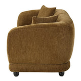 Lennox Brown Loveseat W/2 Pillows - Ornate Home