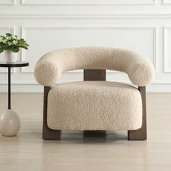 Lennox Brown Shearling Accent Chair - Ornate Home