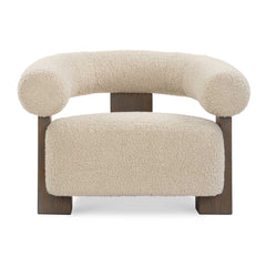 Lennox Brown Shearling Accent Chair - Ornate Home