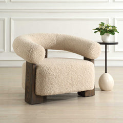 Lennox Brown Shearling Accent Chair - Ornate Home