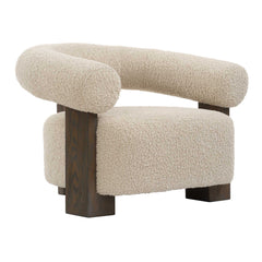 Lennox Brown Shearling Accent Chair - Ornate Home