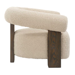 Lennox Brown Shearling Accent Chair - Ornate Home
