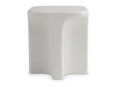 Lennox Chalky White Outdoor Side Table - Ornate Home
