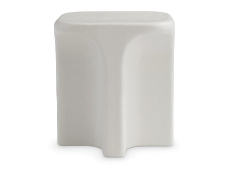 Lennox Chalky White Outdoor Side Table - Ornate Home