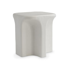 Lennox Chalky White Outdoor Side Table - Ornate Home
