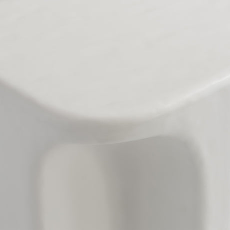 Lennox Chalky White Outdoor Side Table - Ornate Home