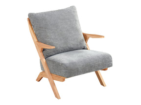 Lennox Gray Natural Accent Chair - Ornate Home