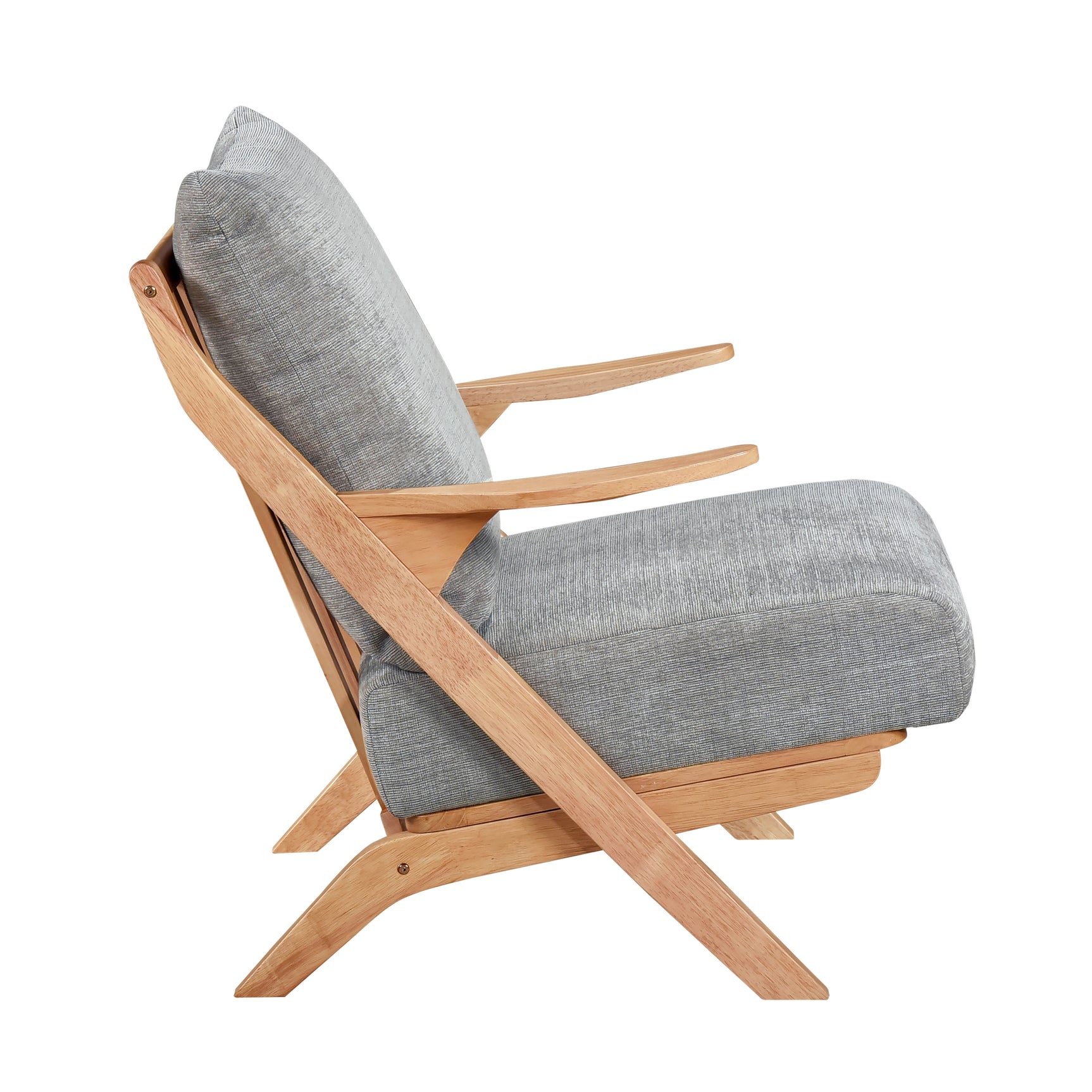 Lennox Gray Natural Accent Chair - Ornate Home