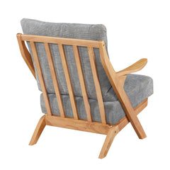 Lennox Gray Natural Accent Chair - Ornate Home