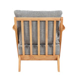 Lennox Gray Natural Accent Chair - Ornate Home