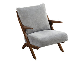 Lennox Gray Pascal brown Accent Chair - Ornate Home