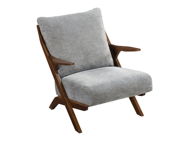 Lennox Gray Pascal brown Accent Chair - Ornate Home