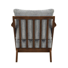 Lennox Gray Pascal brown Accent Chair - Ornate Home