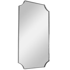 Lennox Nickel Scalloped Corner Mirror - Ornate Home