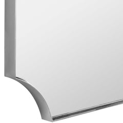 Lennox Nickel Scalloped Corner Mirror - Ornate Home